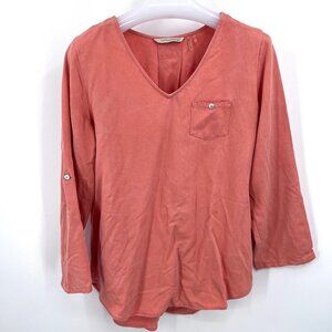 Soft Surroundings Tencel Tunic‎ II Lagenlook Peach Size XS